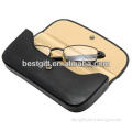 new design black hard leather glasses case
